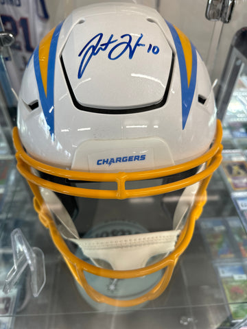 Justin Herbert autographed real helmet