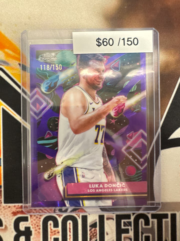 2026 Topps Chrome Cosmic NBA Luka Doncic Purple Galactic Raywave Refractor /150