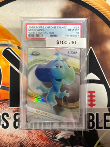 2025 Topps Chrome Disney Moonwind White Refractor /30 PSA 10