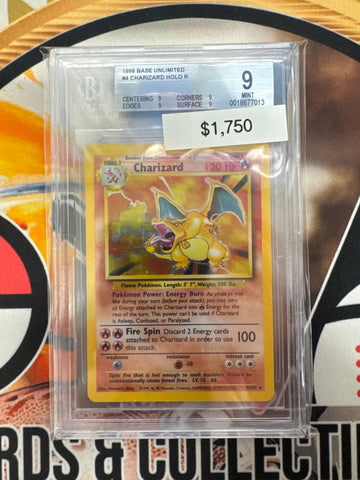 1999 Pokemon Base Set Charizard Holo 4/102 BGS 9
