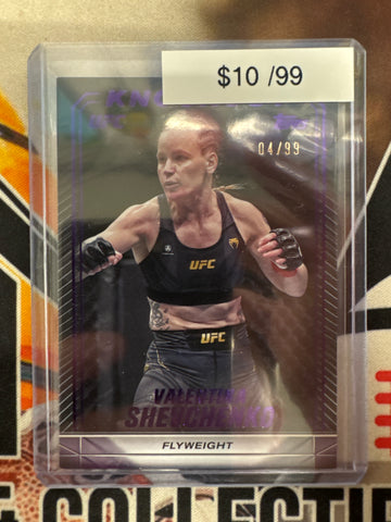 2024 Topps Knockout UFC Valentina Shevchenko Purple Refractor /99