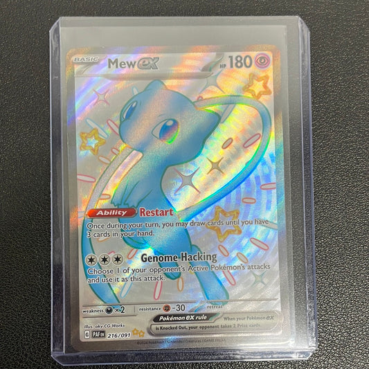 Pokémon Mew ex Shiny Ultra Rare Paldean Fates 216/091