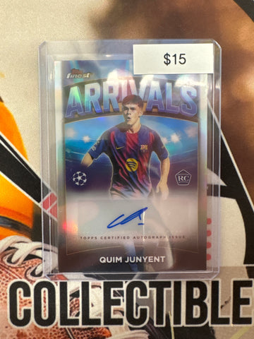 2025-26 Topps Finest Champions League Quim Junyent Rookie Arrivals Autograph Refractor