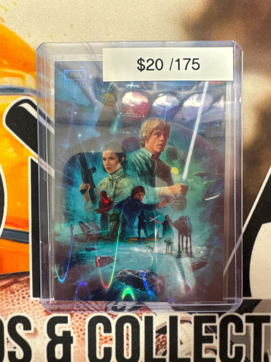 2025 Topps Star Wars Galaxy Making A Jedi Blue Raywave Refractor /175