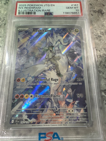 Pokemon N’s Reshiram 167/159 PSA 10