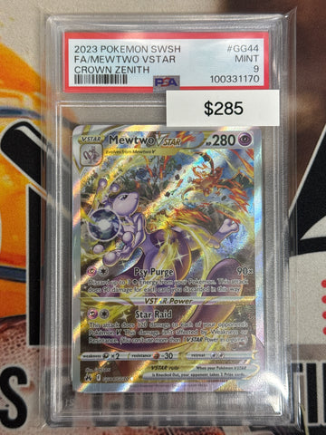 Pokémon Mewtwo VSTAR Galarian Gallery Crown Zenith GG44/GG70 PSA 9