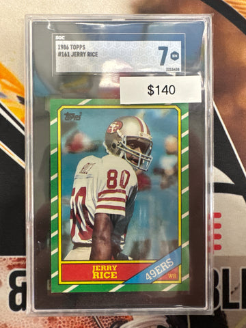 1986 Topps NFL Jerry Rice Second Year SGC 7