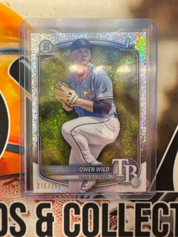 2025 Bowman MLB Owen Wild 1st Bowman Speckle Refractor /299