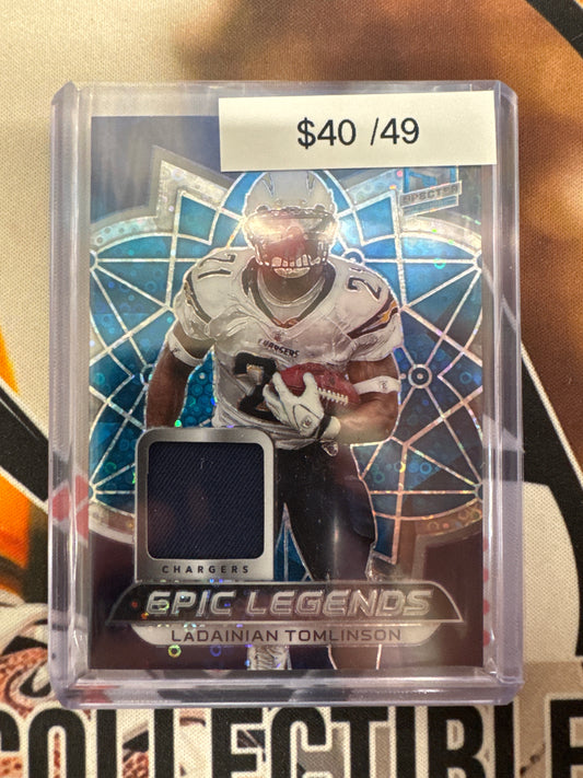 2021 Panini Spectra NFL LaDainian Tomlinson Epic Legends Blue Disco Relic /49