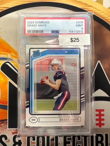 2024 Panini Donruss NFL Drake Maye Rated Rookie PSA 9