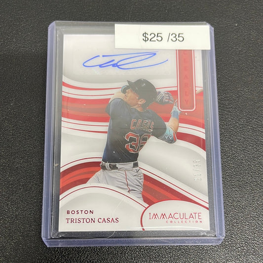 2023 MLB Immaculate Triston Casas Clearly Auto /35