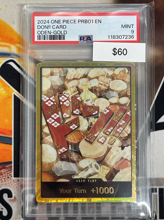 One Piece Gold Oden DON!! Card The Best PRB-01 PSA 9