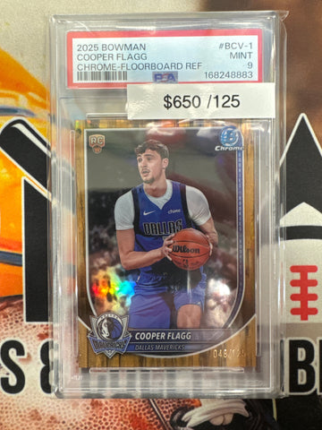 2025 Bowman Basketball Cooper Flagg Rookie Chrome Floorboard Refractor /125 PSA 9