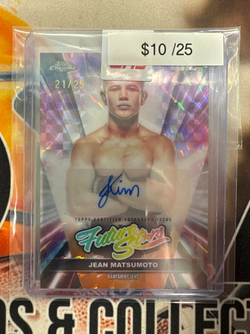 2026 Topps Chrome UFC Jean Matsumoto Future Stars Autograph Orange Geometric Refractor /25