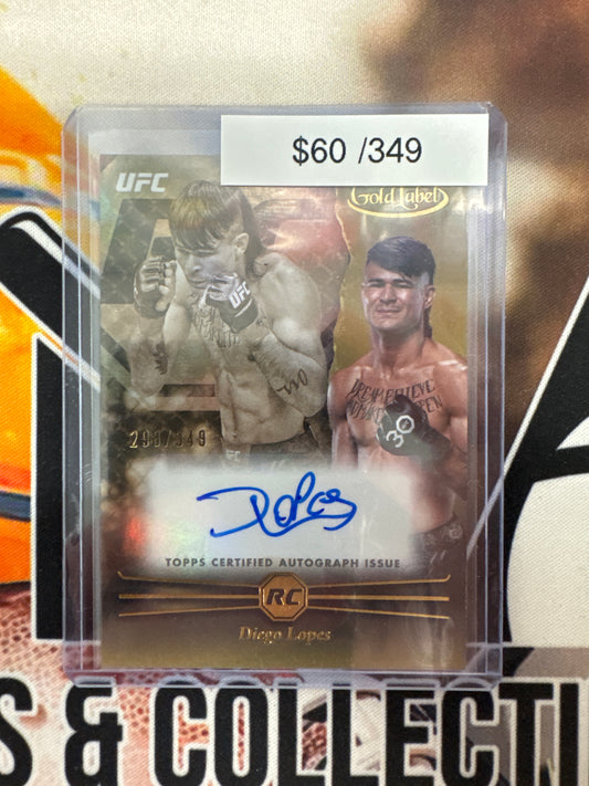 2024 Topps Gold Label UFC Diego Lopes Autograph Refractor /349