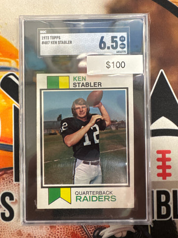 1973 Topps NFL Ken Stabler Second Year SGC 6.5