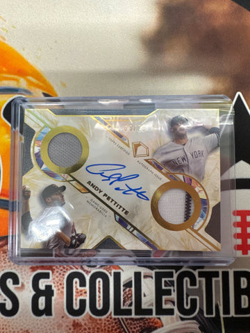 2025 Topps Diamond Icons MLB Andy Pettitte Single Player Dual Team Autograph Relic /25
