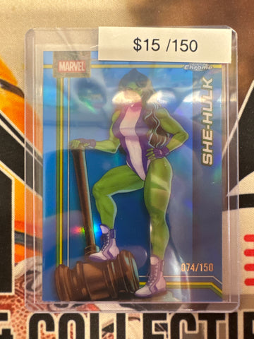 2026 Topps Chrome Marvel She-Hulk Blue Refractor /150