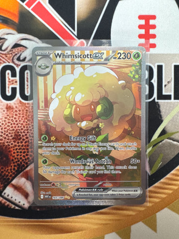 Pokemon Whimsicott Ex 165/086 Special Illustration Rare White Flare