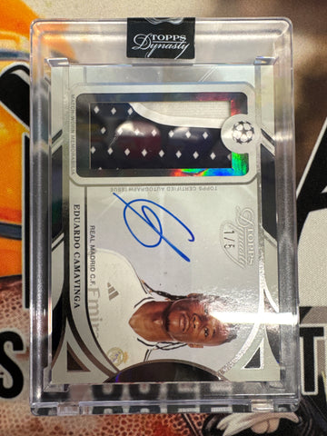 2024-25 Topps Dynasty Champions League Eduardo Camavinga Real Madrid C.F. Patch Auto /5