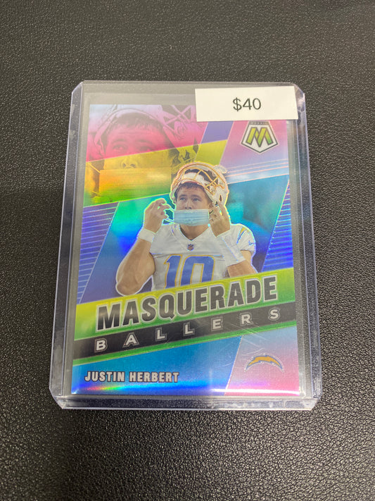 2021 NFL Mosaic Justin Herbert Masquerade Ballers