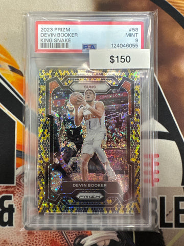 2023 Panini Prizm NBA Devin Booker King Snake Prizm PSA 9