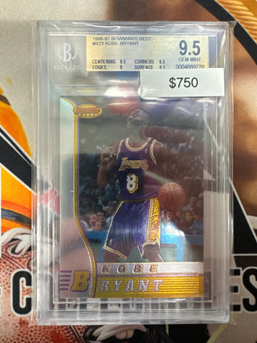 1996-97 Topps Bowman’s Best Basketball Kobe Bryant Rookie BGS 9.5