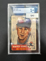 1953 Topps MLB Whitey Ford SGC 1