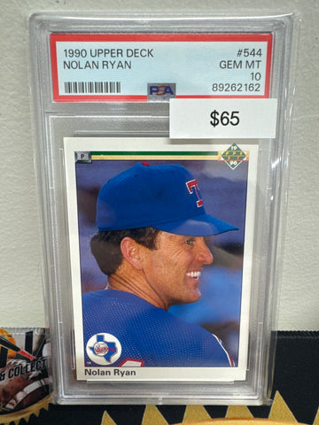 1990 Upper Deck Baseball Nolan Ryan PSA 10
