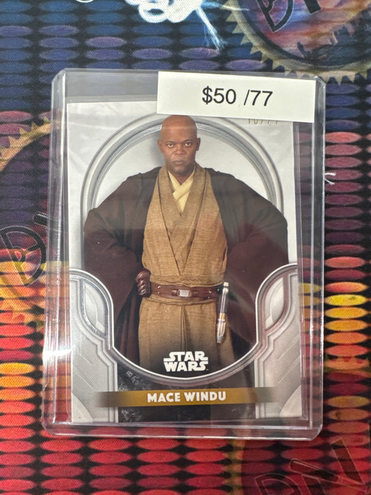 Topps Star Wars Mace Windu Base Refractor /77