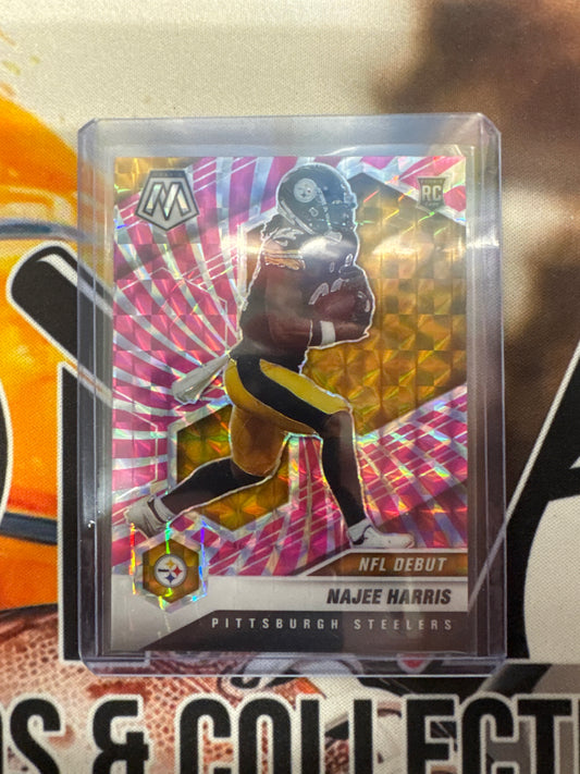 2021 Panini Mosaic NFL Najee Harris Rookie NFL Debut Pink Mosaic /11