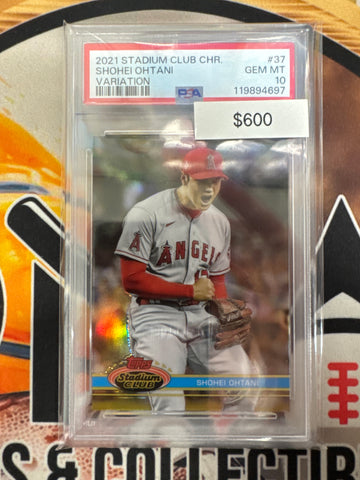 2021 Topps Stadium Club Chrome MLB Shohei Ohtani Variation Refractor PSA 10