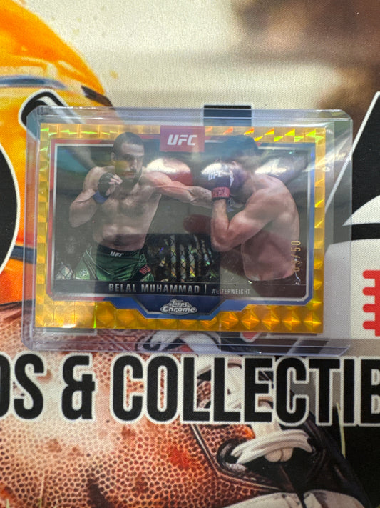 2025 Topps Chrome UFC Belal Muhammad Gold Geometric /50