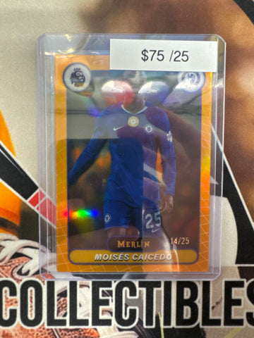 2026 Topps Merlin English Premier League Moises Caicedo Orange Refractor /25