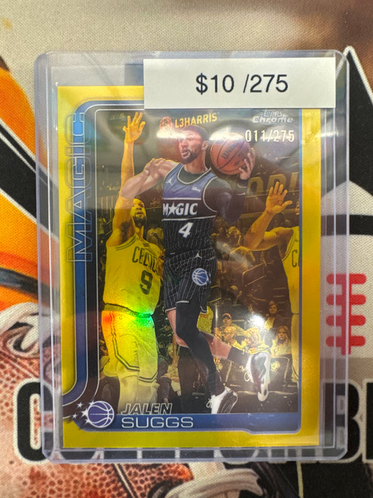 2026 Topps Chrome NBA Update Jalen Suggs Yellow Refractor /275