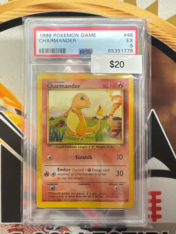 1999 Pokémon Charmander Base Set PSA 5