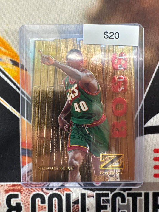 1997 Skybox Basketball Z Force Shawn Kemp Super Boss