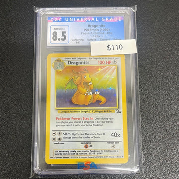 Pokémon Dragonite Fossil Holo 4/62 CGC 8.5