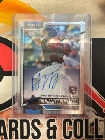 2026 Topps Chrome MLB Heriberto Hernandez Rookie Autograph