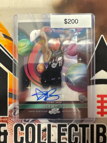 2026 Topps Chrome Cosmic NBA Ace Bailey Rookie First Flight Autograph
