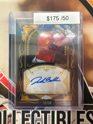 2026 Topps Chrome MLB Drake Baldwin Ink Strokes Autograph Gold Refractor /50
