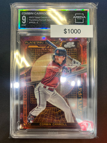 2023 Topps Chrome Cosmic Corbin Carroll Planetary Pursuit Saturn Rookie Arena Club 9