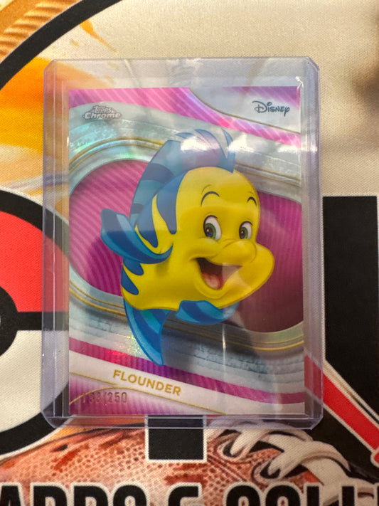 2025 Topps Chrome Disney Flounder Pink Refractor /250