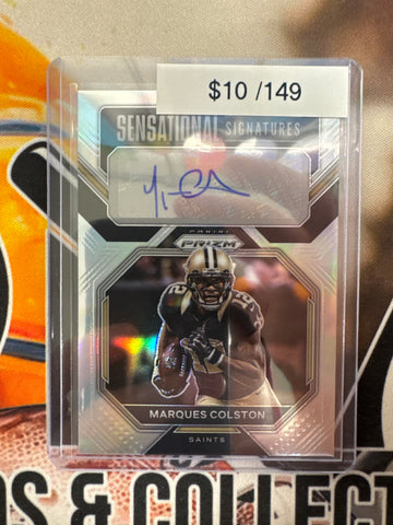 2022 Panini Prizm NFL Marques Colston Sensational Signatures Silver Prizm /149