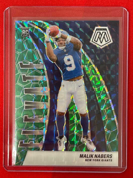 2024 Mosaic Football Malik Nabers Reactive Green Mosaic Rookie