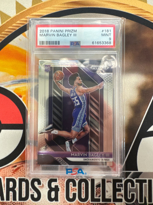 2018 Panini Prizm NBA Marvin Bagley III Rookie PSA 9
