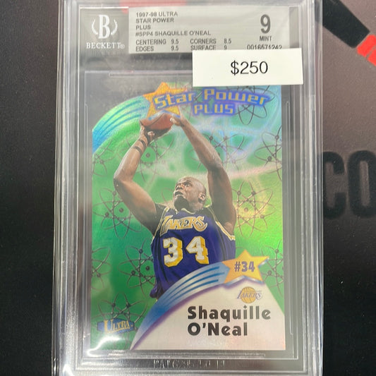 1997-98 NBA Shaquille O’Neal Fleer Ultra Star Power Plus BGS 9