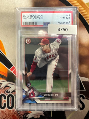 2018 Bowman Baseball Shohei Ohtani Rookie PSA 10