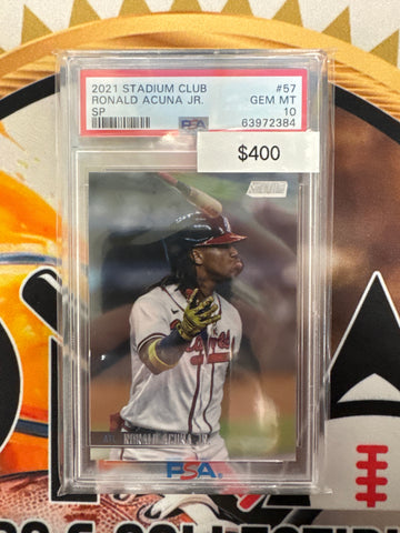 2021 Topps Stadium Club MLB Ronald Acuna Jr SP PSA 10
