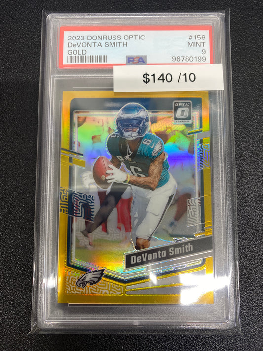 2023 Optic DeVonta Smith Gold /10 PSA 9